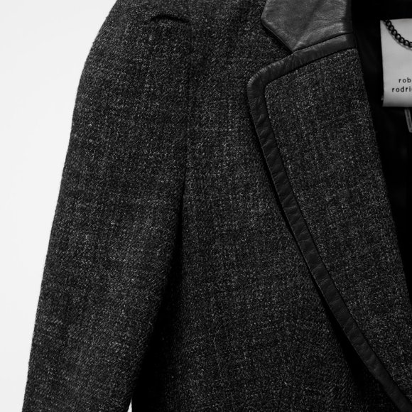 Robert Rodriguez Leather Trim Blazer - Picture 5 of 11
